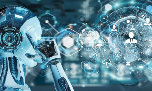 robot thinking about human connections and technology