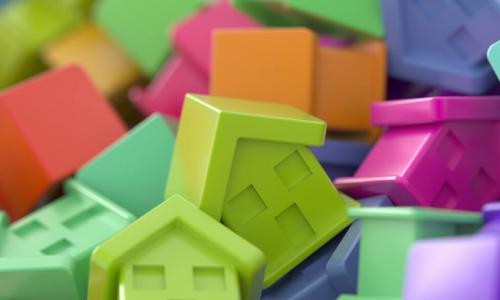 colorful plastic houses