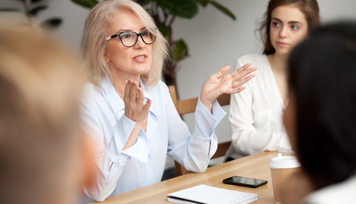 female executive in a meeting