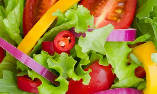 fresh salad close up