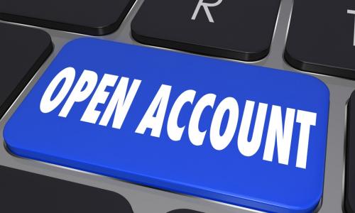 open account button