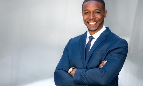 african-american executive smiling